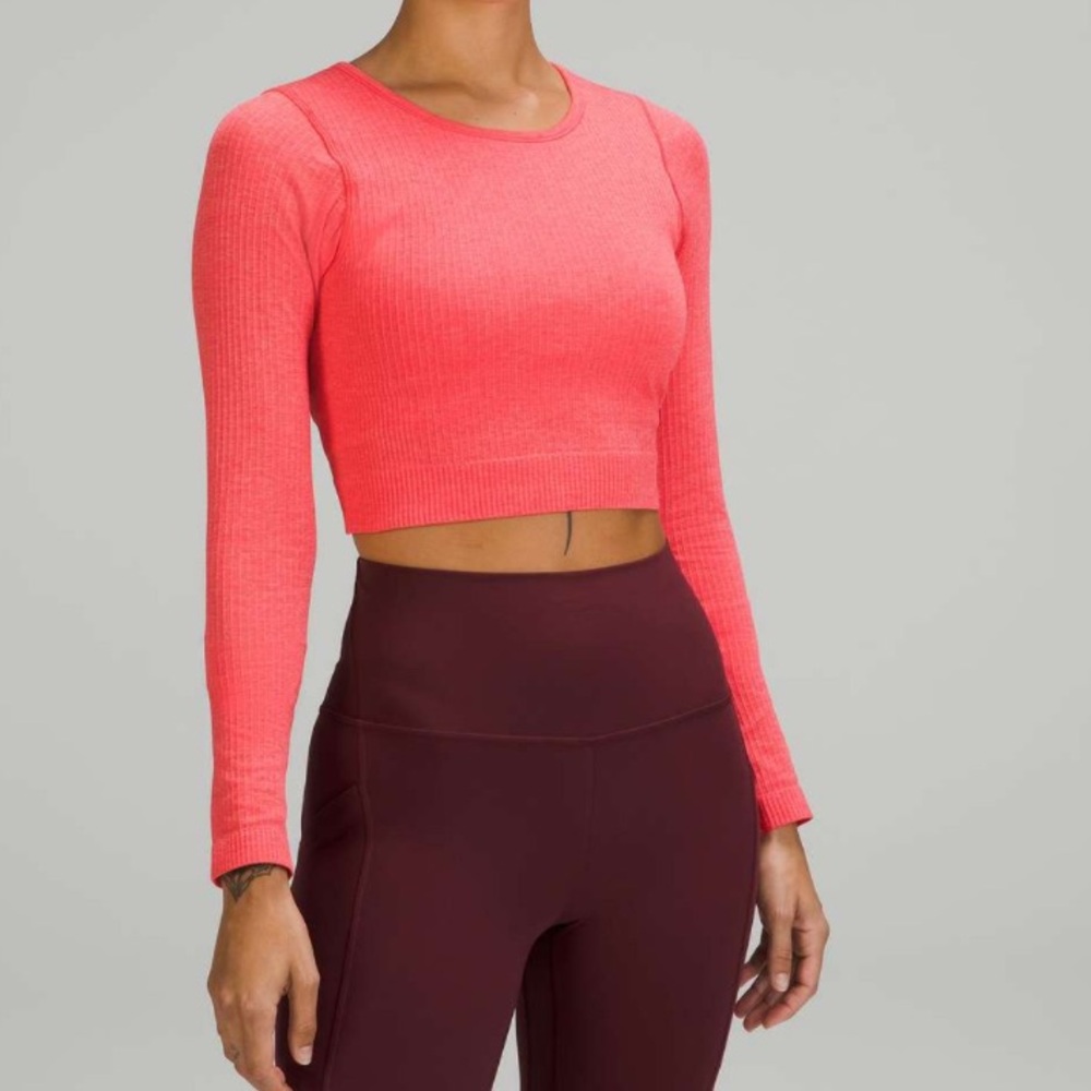 Lululemon Ebb to Street Long Sleeve Shirt Pale Raspberry Size 4